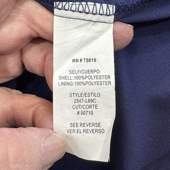 JODI KRISTOPHER Blue Rhinestone Halter Dress Juniors Size 5 Prom Cocktail Party - Picture 11 of 12